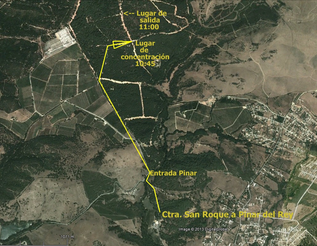 Mapa acceso Pinar del Rey